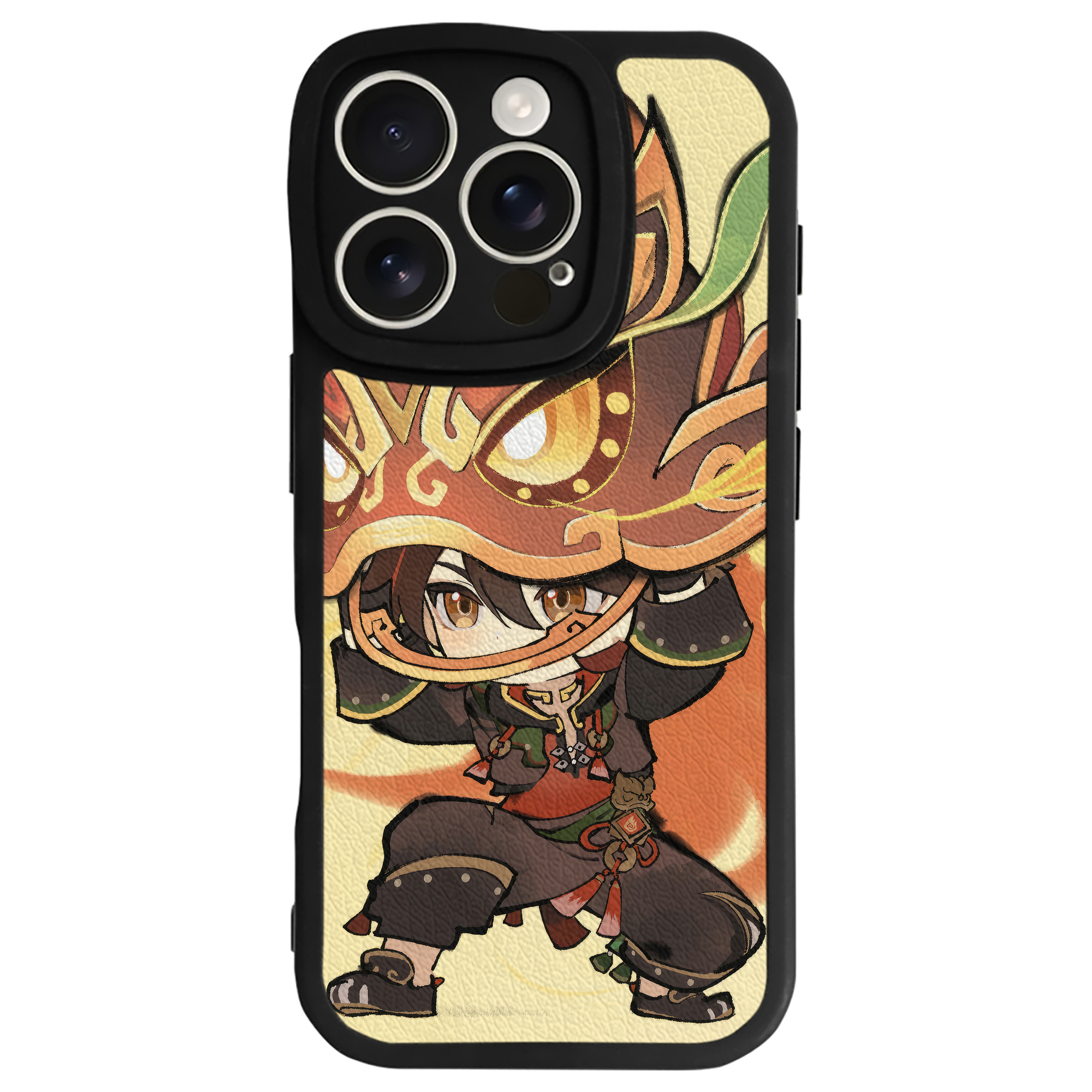 げんし神 genshin 【iPhone 16シリーズ対応】シリコンスマホケース（レザー調） 材質：シリコン